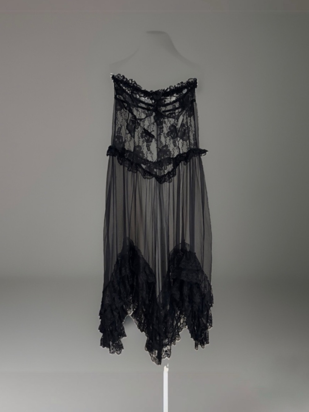 Vintage Andrea Kristoff for Escante Gothic Victorian Sheer Nightgown Lingerie
